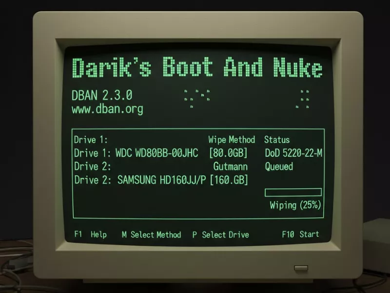 DBAN (Darik’s Boot and Nuke) Individual PC sanitization, consumer-grade devices