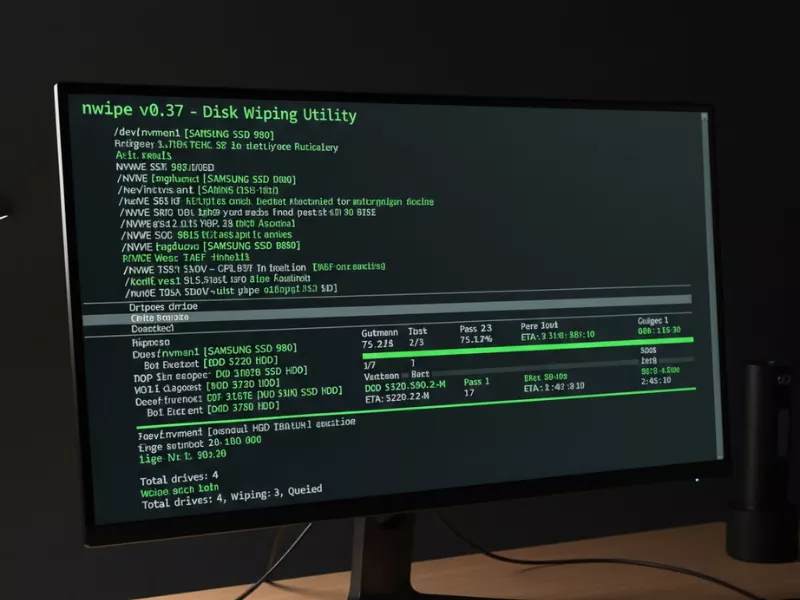 nwipe – Open Source Sanitization Free and open-source, actively maintained, supports parallel wiping