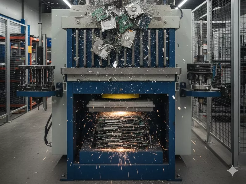 Physical Data Destruction
Hard Drive Shredding
Crushing and Disintegration
Drilling and Puncturing